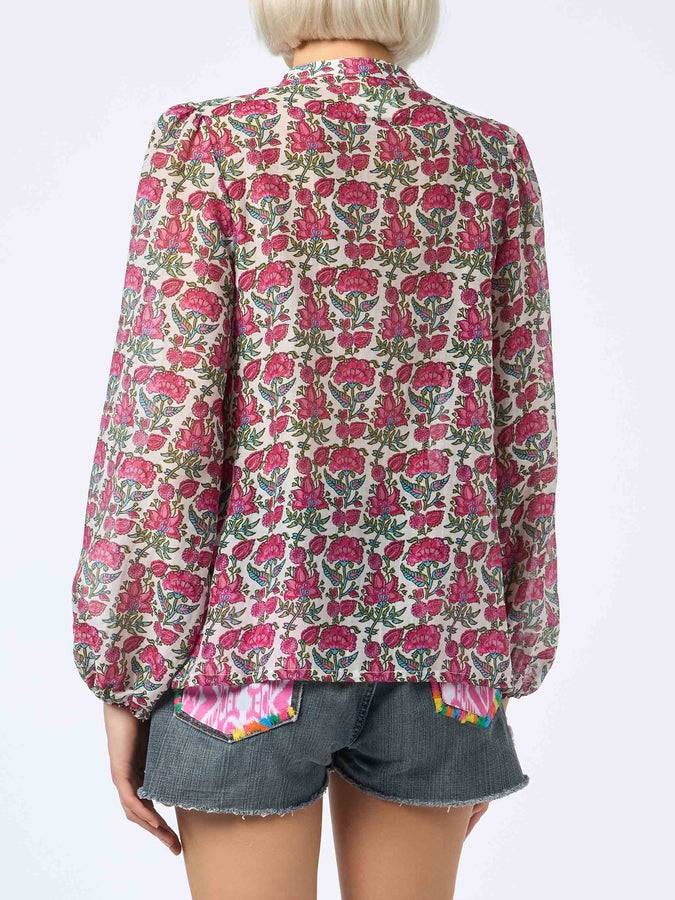 Mc2 Saint Barth Blusa da donna in voile di seta Harper Shopping online