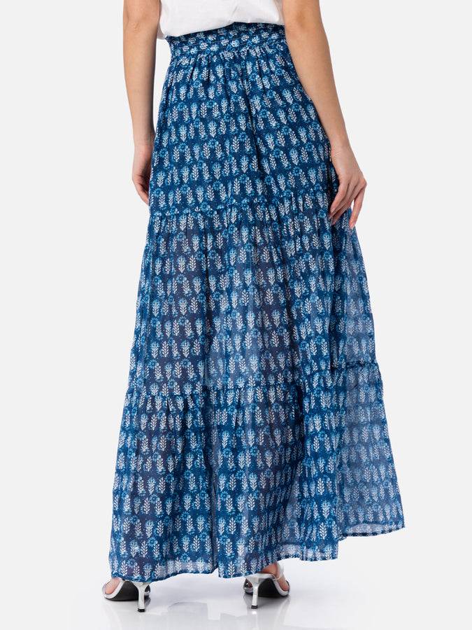 Mc2 Saint Barth Gonna lunga da donna plissettata in voile di seta Cheyenne Online Outlet