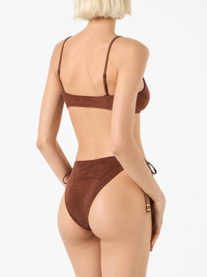Mc2 Saint Barth Bikini da donna a bralette in spugna marrone 50% di sconto per tempo limitato