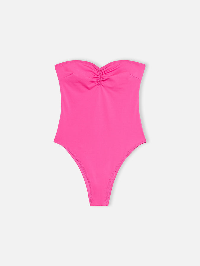 Mc2 Saint Barth Women fuscia strapless one piece swimsuit Soleil In Linea