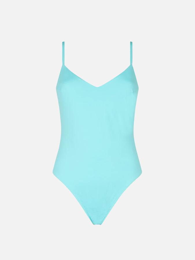 Mc2 Saint Barth Costume intero da donna verde acqua Sottocosto