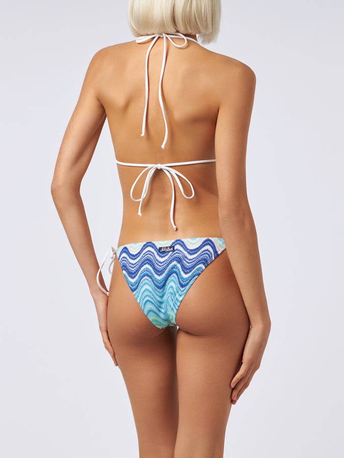 Mc2 Saint Barth Bikini donna a triangolo in maglia raschel Leah Virgo In Vendita