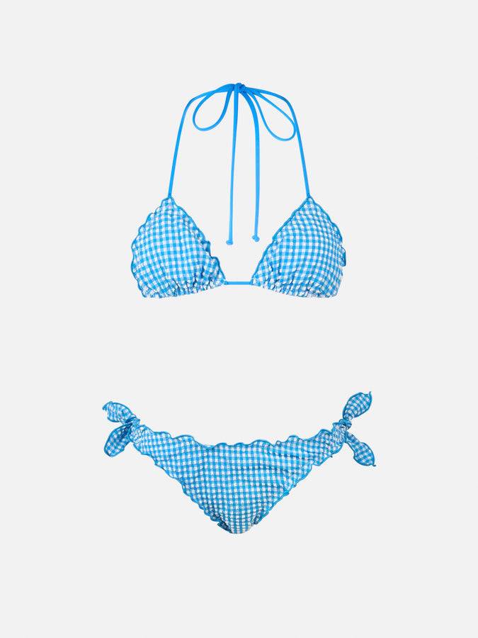 Mc2 Saint Barth Bikini donna classico a triangolo in seersucker Sagittarius Moon Vendite Flash