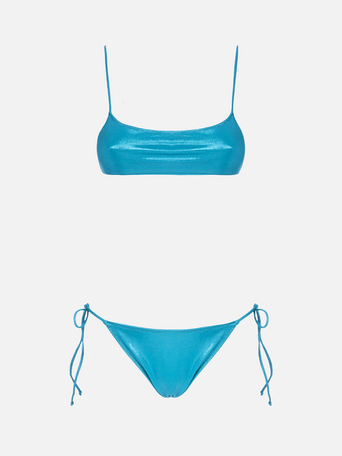 Mc2 Saint Barth Bikini da donna a bralette lamina verde acqua Sadie Marielle Negozio