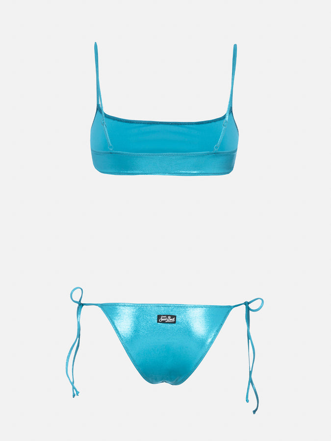 Mc2 Saint Barth Bikini da donna a bralette lamina verde acqua Sadie Marielle Negozio