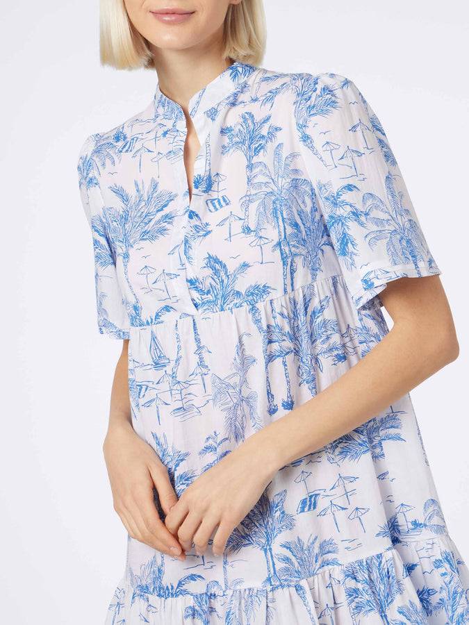Mc2 Saint Barth Abito corto da donna in voile di cotone Siara Nuovo