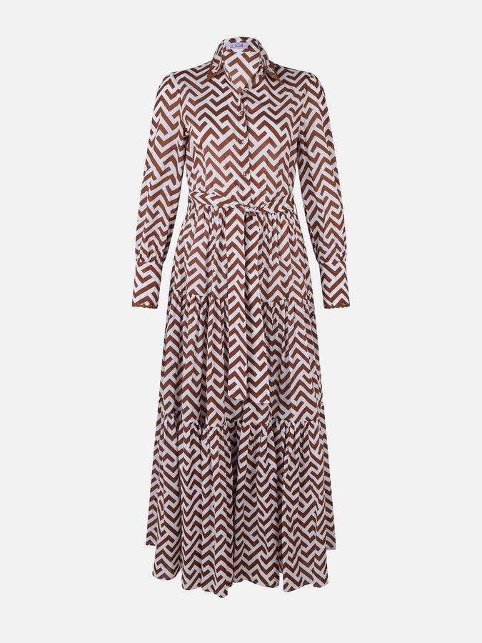 Mc2 Saint Barth Zigazag print woman cotton dress Jensen Vendita