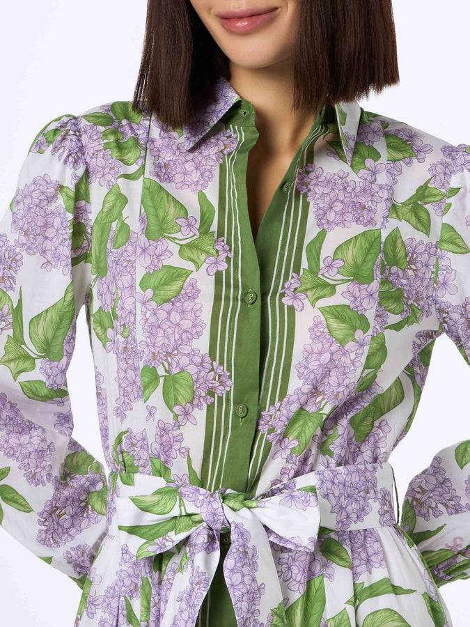 Mc2 Saint Barth Woman cotton dress Jensen with flower print Promozione