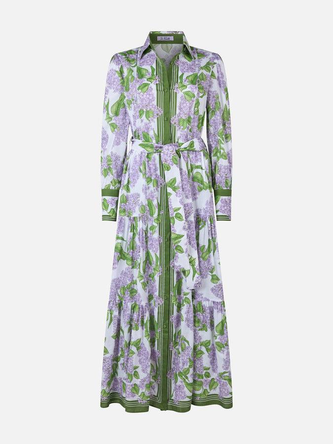 Mc2 Saint Barth Woman cotton dress Jensen with flower print Promozione