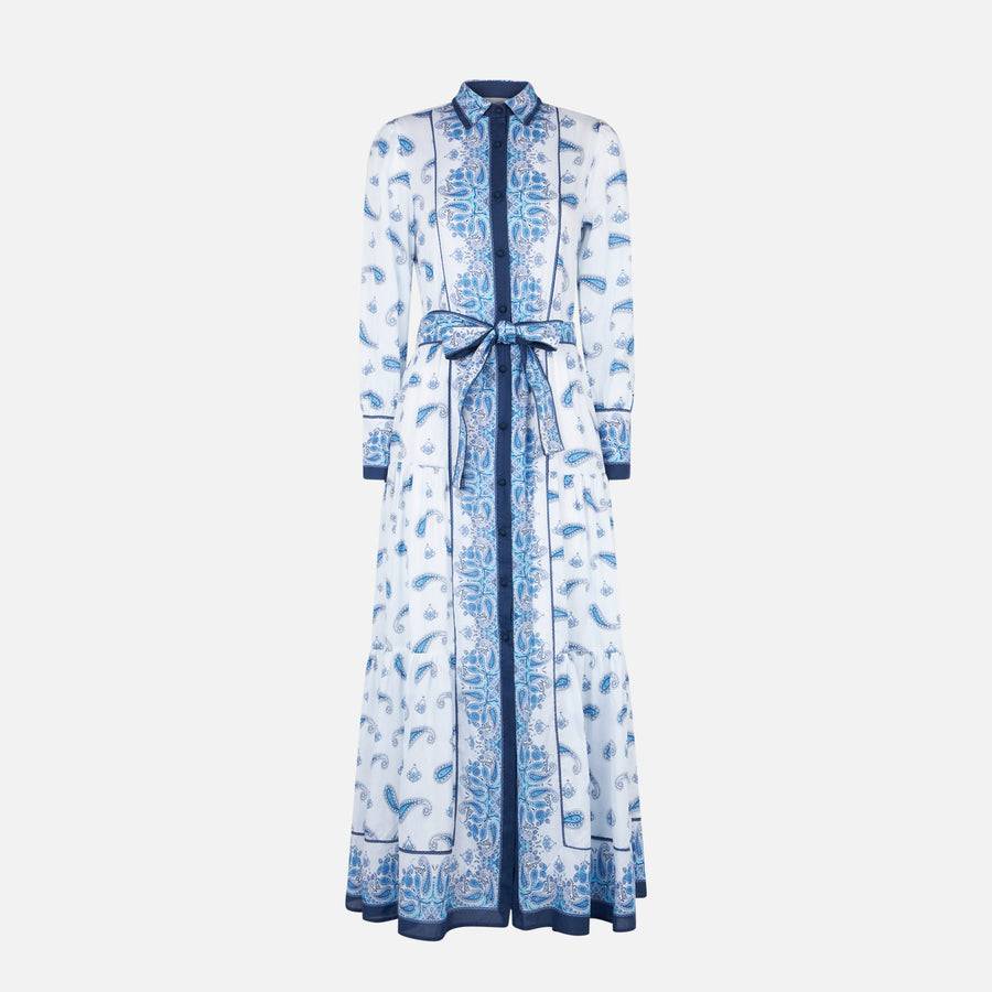 Mc2 Saint Barth Woman long dress Jensen with paisley print Pezzi Unici