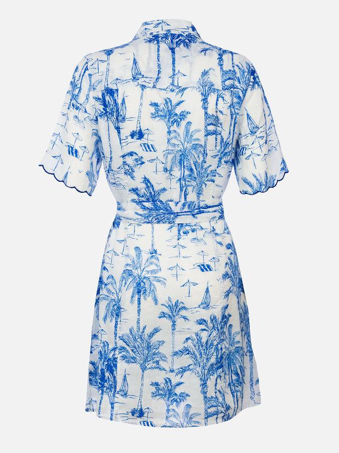 Mc2 Saint Barth Woman flower linen dress Hermione Hotsell