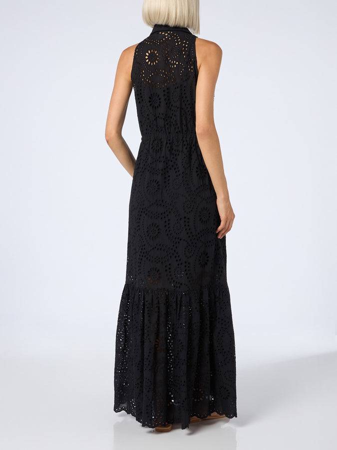Mc2 Saint Barth Woman black Sangallo lace halterneck dress Shopping Online
