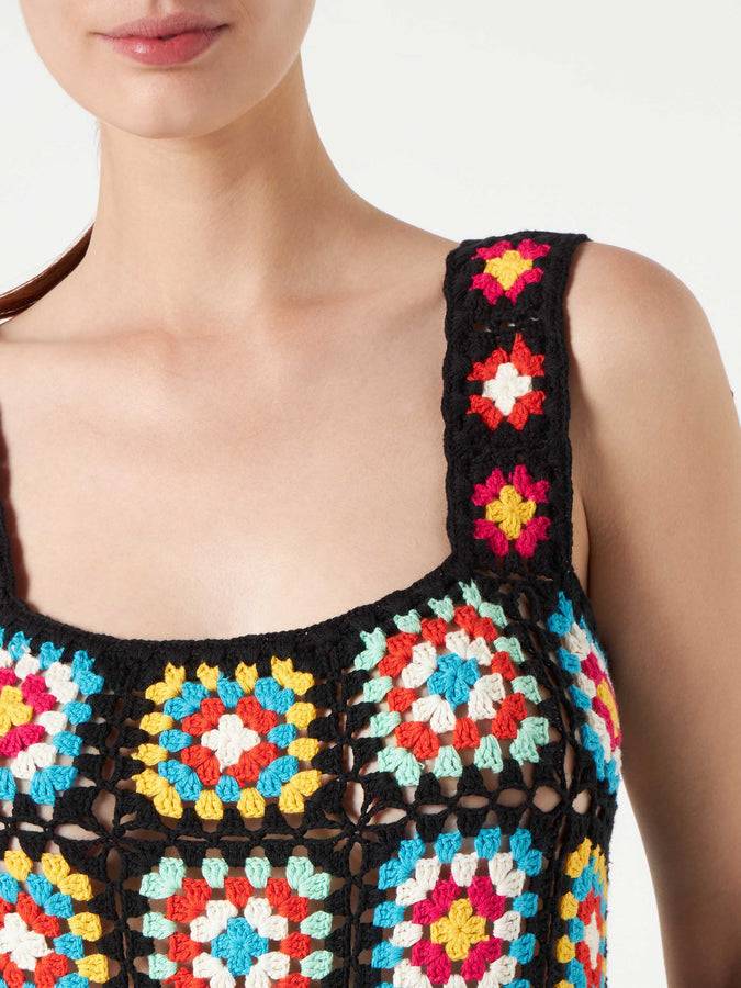 Mc2 Saint Barth Abito da donna all'uncinetto multicolore Offerta natalizia