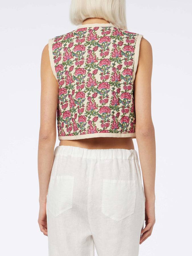 Mc2 Saint Barth Gilet imbottito da donna ricamato 2025