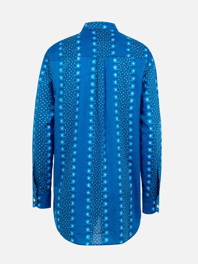 Mc2 Saint Barth Camicia da donna Brigitte in cotone con stampa fiori indaco 2025