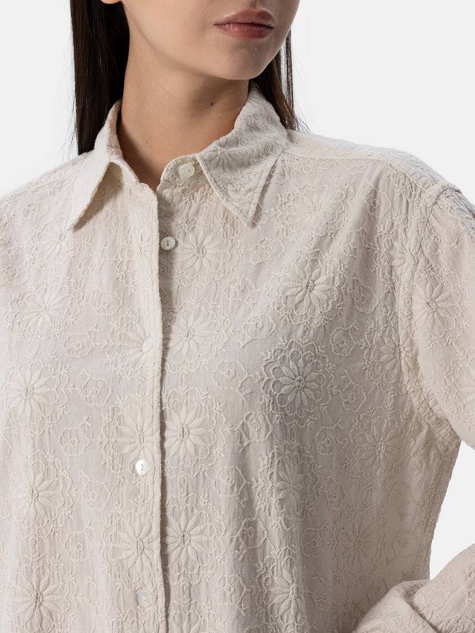 Mc2 Saint Barth Camicia classica da donna in cotone Sangallo Meredith Vendita