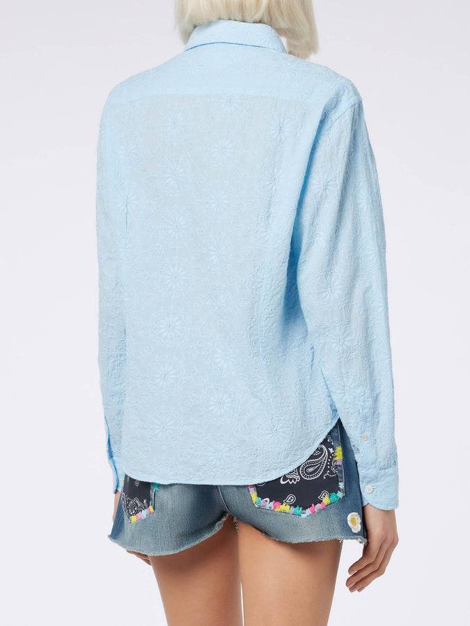 Mc2 Saint Barth Camicia classica da donna in cotone Sangallo Meredith Pezzi Unici