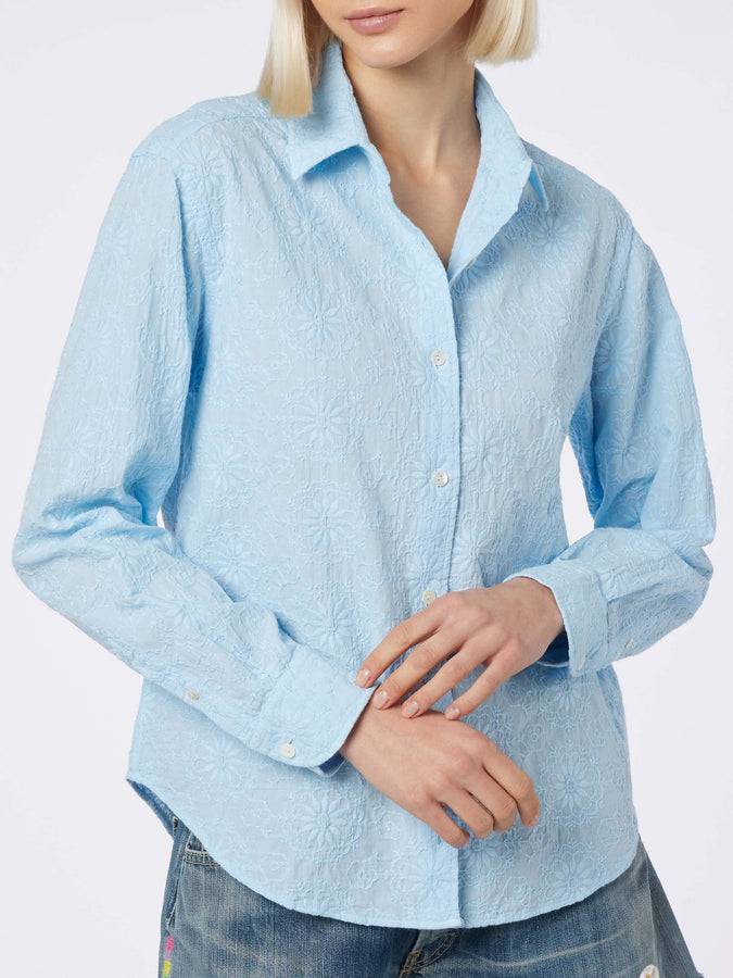 Mc2 Saint Barth Camicia classica da donna in cotone Sangallo Meredith Pezzi Unici