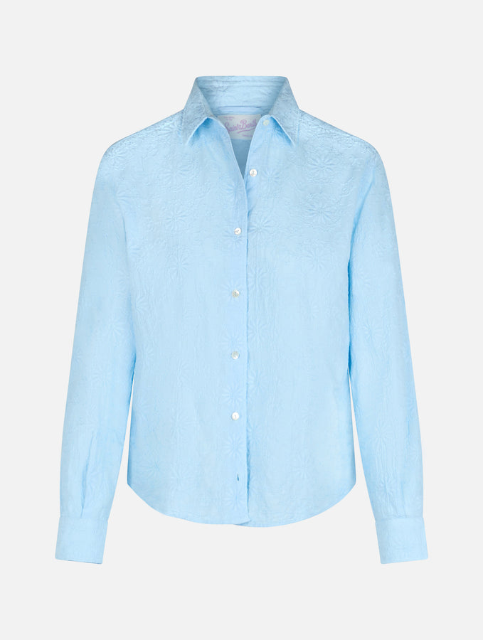Mc2 Saint Barth Camicia classica da donna in cotone Sangallo Meredith Pezzi Unici