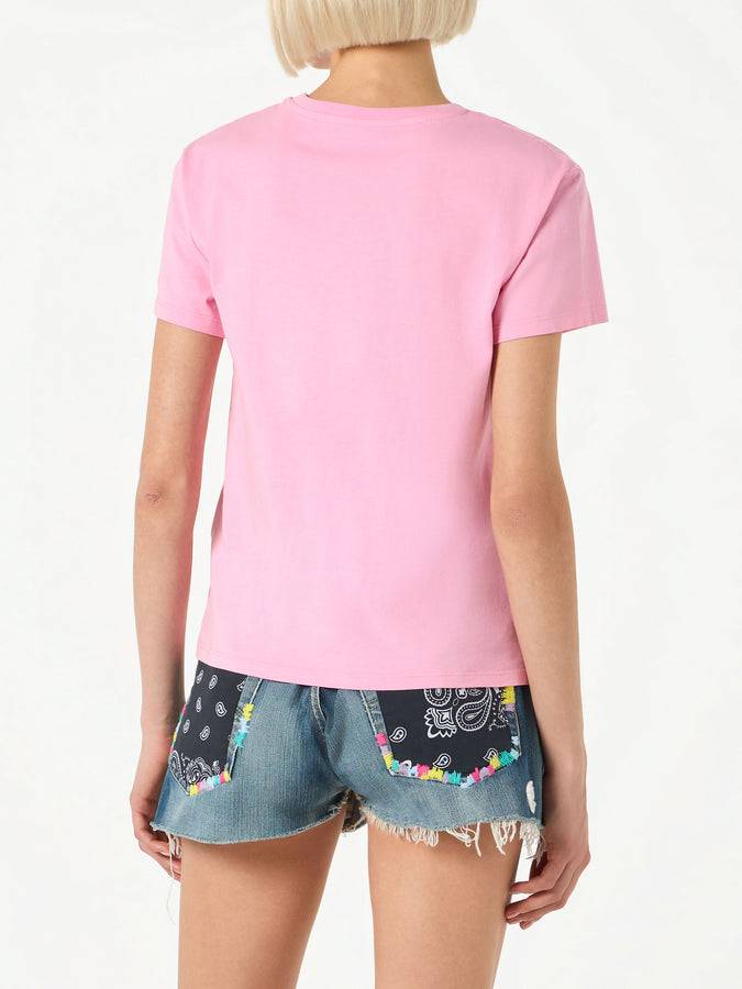 Mc2 Saint Barth T-shirt da donna in cotone con stampa Fiorucci | FIORUCCI EDIZIONE SPECIALE Presa