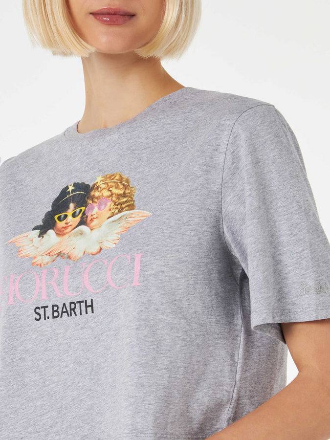 Mc2 Saint Barth T-shirt crop da donna con stampa Angelo Fiorucci | FIORUCCI EDIZIONE SPECIALE Sconto