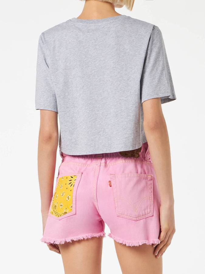 Mc2 Saint Barth T-shirt crop da donna con stampa Angelo Fiorucci | FIORUCCI EDIZIONE SPECIALE Sconto