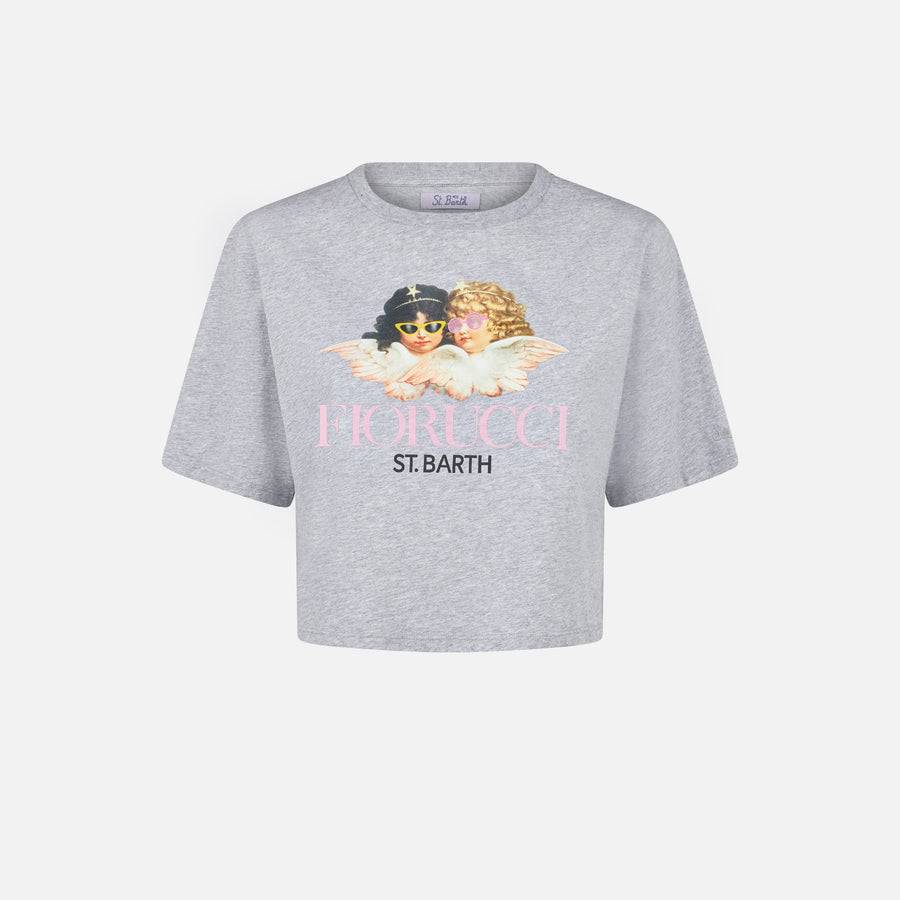 Mc2 Saint Barth T-shirt crop da donna con stampa Angelo Fiorucci | FIORUCCI EDIZIONE SPECIALE Sconto