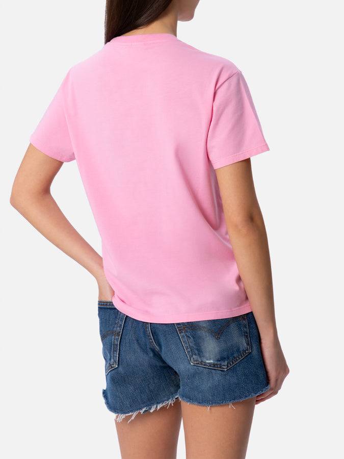 Mc2 Saint Barth T-shirt da donna girocollo Emilie in jersey di cotone con ricamo Bikini Obsession Saldi