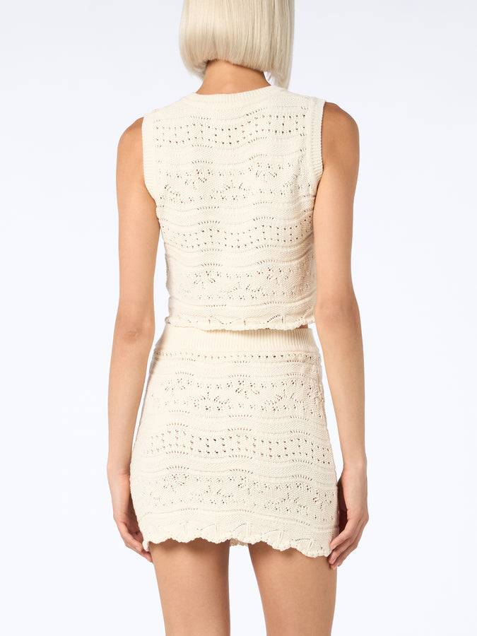 Mc2 Saint Barth Woman cotton knit mini skirt Apple I Più Venduti