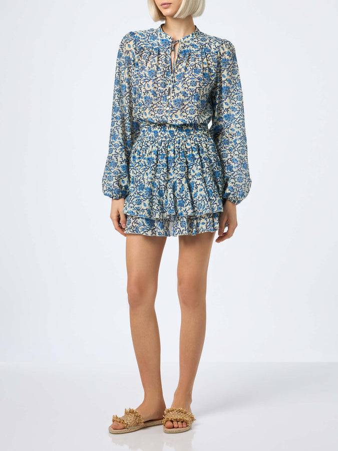 Mc2 Saint Barth Blusa da donna in voile di seta Harper In Saldo