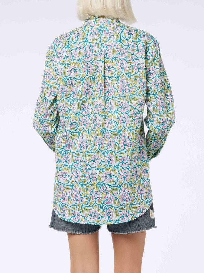 Mc2 Saint Barth Camicia da donna over Brigitte in cotone con stampa fiori 2025