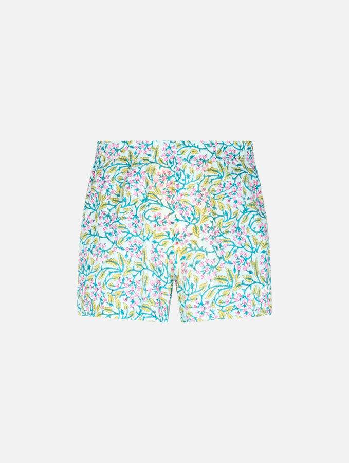 Mc2 Saint Barth Pantaloncini da donna pull up a fiori in cotone Meave In Linea