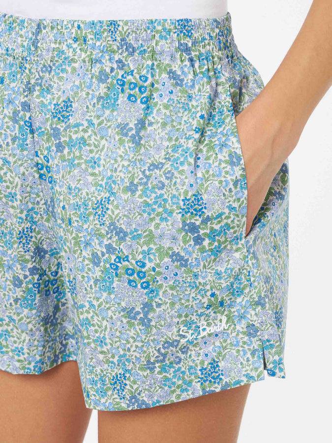 Mc2 Saint Barth Pantaloncini pull up da donna Joanna Luise in cotone Meave | REALIZZATO CON TESSUTO LIBERTY Qualità
