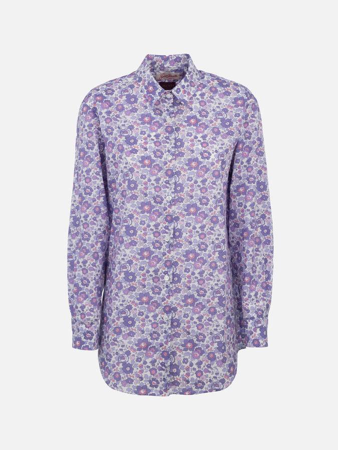 Mc2 Saint Barth Camicia over da donna in cotone stampa Betsy Brigitte | REALIZZATA CON TESSUTO LIBERTY Vendita