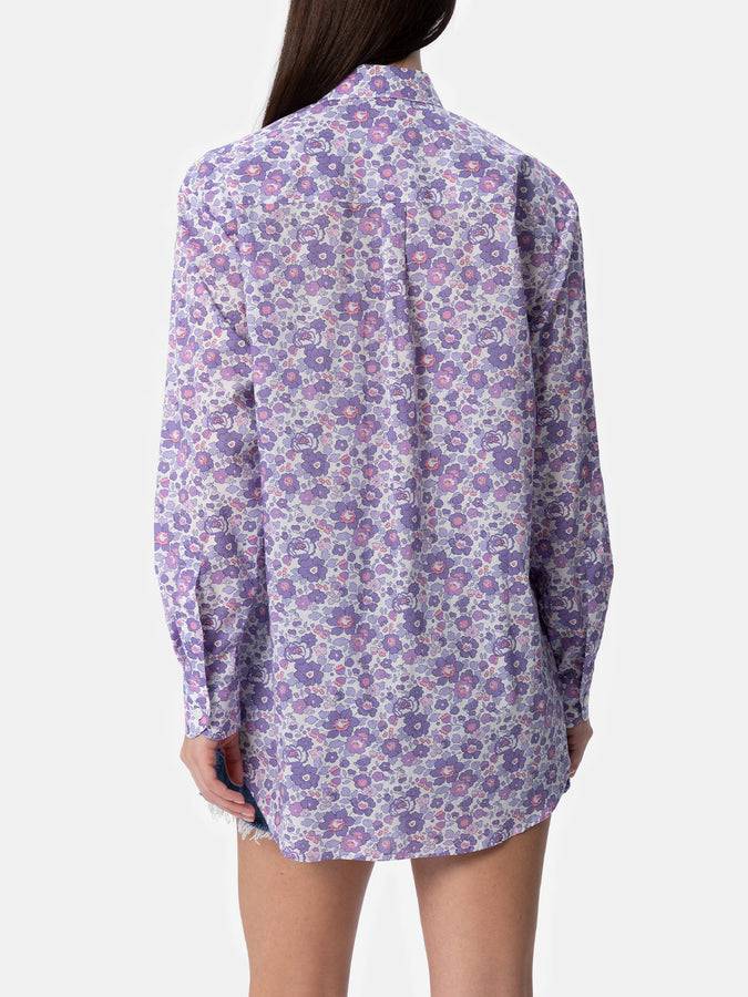 Mc2 Saint Barth Camicia over da donna in cotone stampa Betsy Brigitte | REALIZZATA CON TESSUTO LIBERTY Vendita