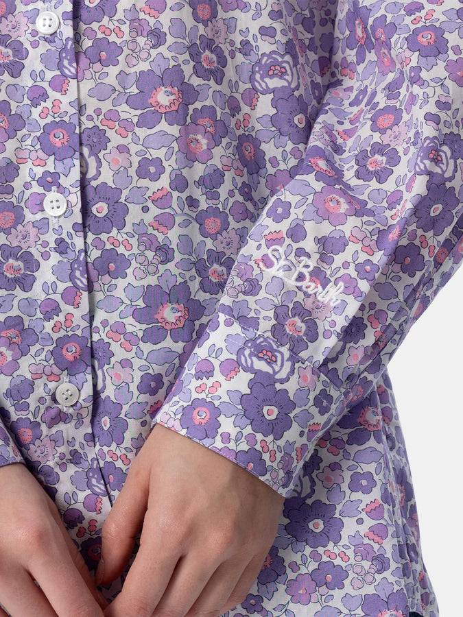 Mc2 Saint Barth Camicia over da donna in cotone stampa Betsy Brigitte | REALIZZATA CON TESSUTO LIBERTY Vendita