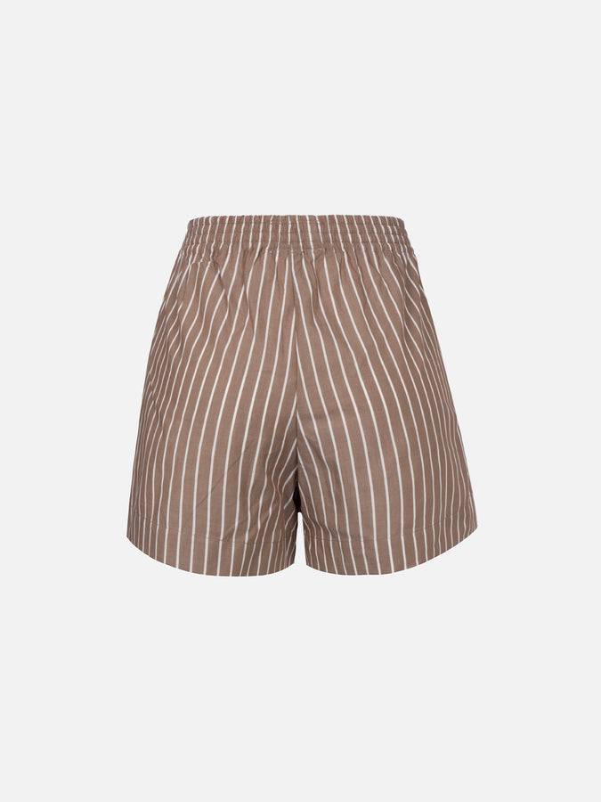 Mc2 Saint Barth Pantaloncini da donna pull up in cotone rigato Meave Qualità Garantita