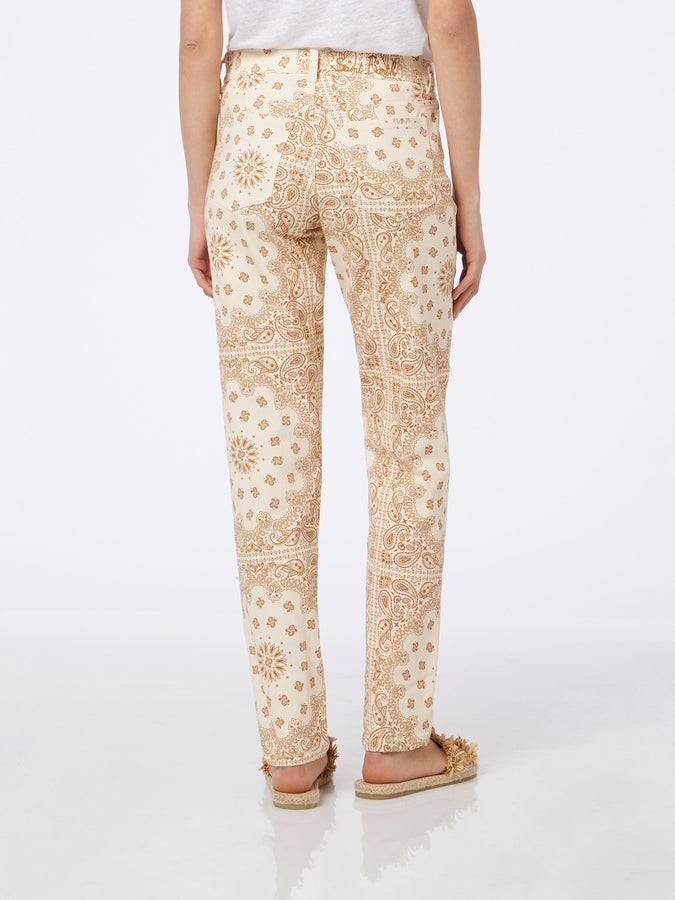 Mc2 Saint Barth Denim da donna Belleville stampa bandana bianco sporco Acquista Ora