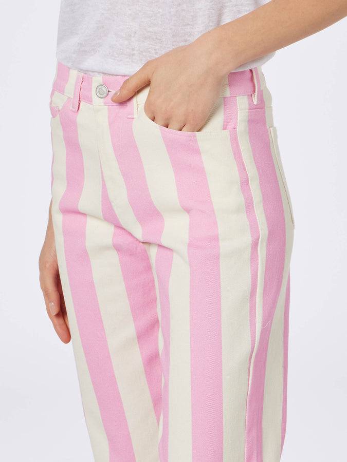 Mc2 Saint Barth Denim da donna stampa Belleville rosa a righe Negozi Online