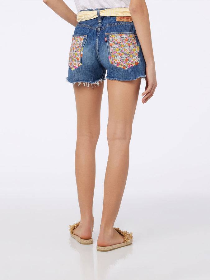 Mc2 Saint Barth Pantaloncini in denim da donna Libby | REALIZZATO CON TESSUTO LIBERTY Sottocosto