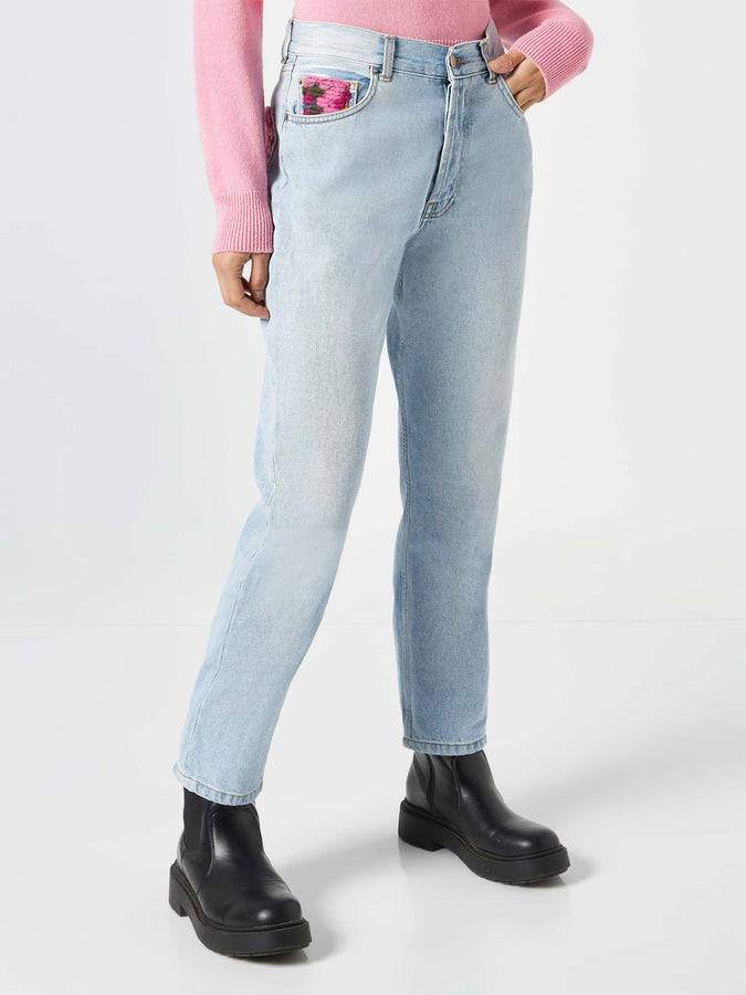 Mc2 Saint Barth Jeans da donna con tasche in crochet