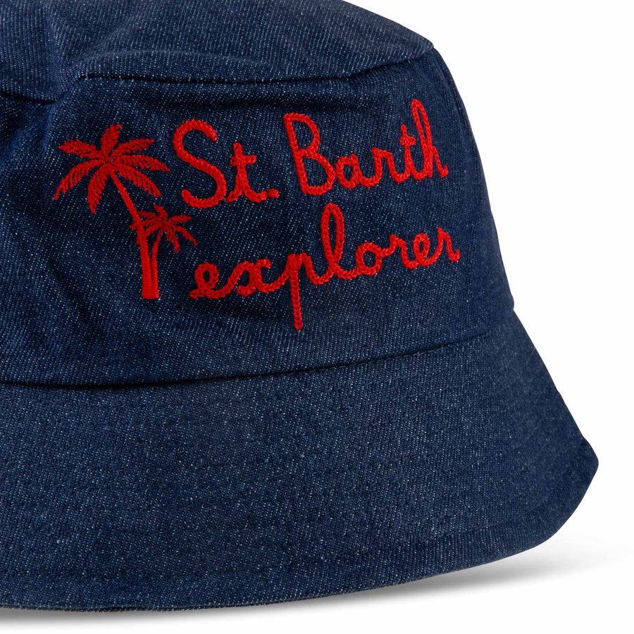 Mc2 Saint Barth Cappello da pescatore in denim In Vendita
