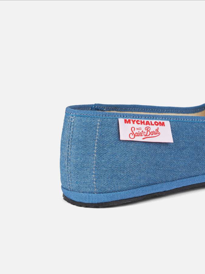 Mc2 Saint Barth Mocassini pantofola da donna in denim | MY CHALOM SPECIAL EDITION Offerte