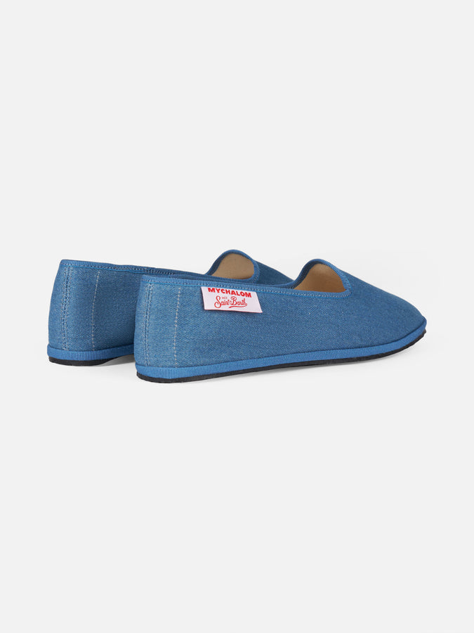 Mc2 Saint Barth Mocassini pantofola da donna in denim | MY CHALOM SPECIAL EDITION Offerte