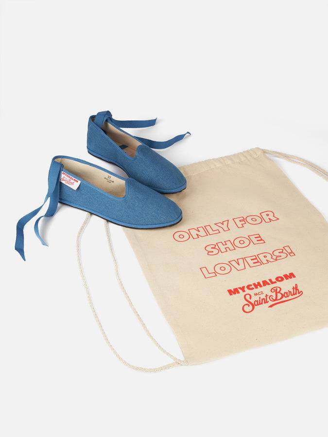 Mc2 Saint Barth Mocassini pantofola da donna in denim | MY CHALOM SPECIAL EDITION Offerte