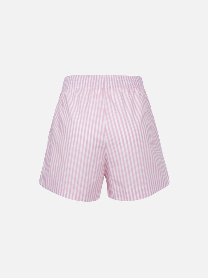 Mc2 Saint Barth Pantaloncini da donna pull up in cotone rigato Meave Negozio