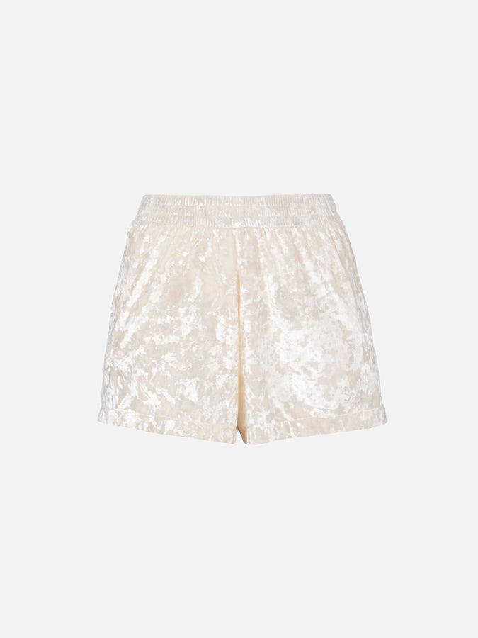 Mc2 Saint Barth Pantaloncini da donna in ciniglia pull up Cate Nuova