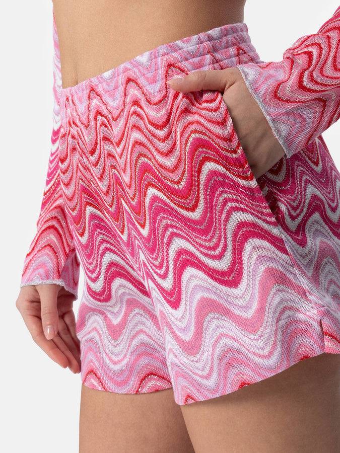 Mc2 Saint Barth Pantaloncini da donna pull up in tessuto maglia Rachel Meave Vendite Flash