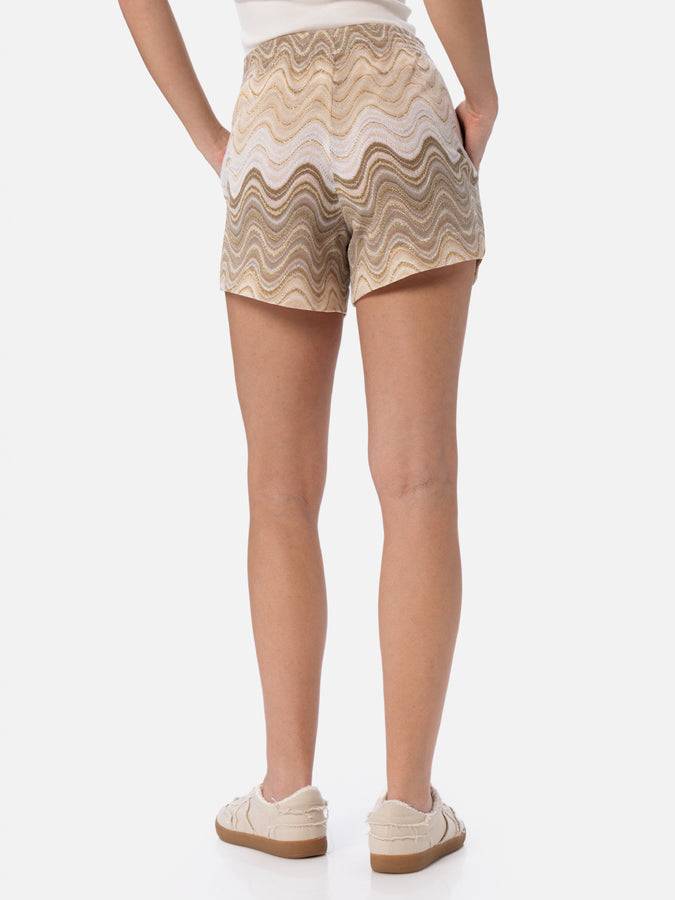 Mc2 Saint Barth Pantaloncini da donna pull up in tessuto maglia Rachel Meave Promozione