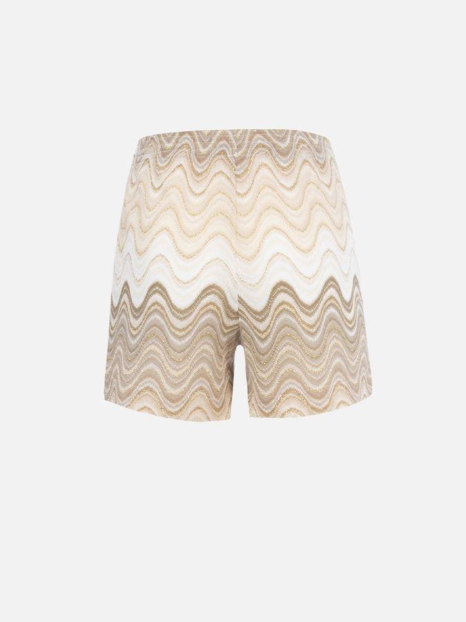 Mc2 Saint Barth Pantaloncini da donna pull up in tessuto maglia Rachel Meave Promozione